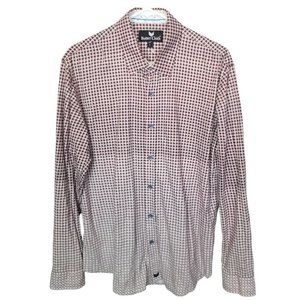 Butter Cloth Mens L Multicolor Tile Print Ombre Lo